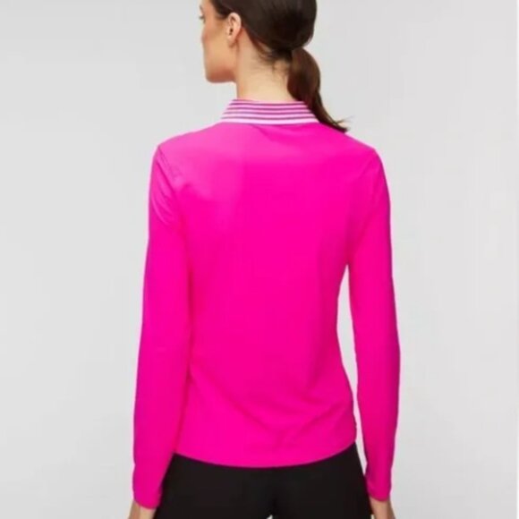 G/FORE Long Sleeve Polo 1/4 Zip Performance Golf Knockout Pink Women’s Small - Picture 2 of 7